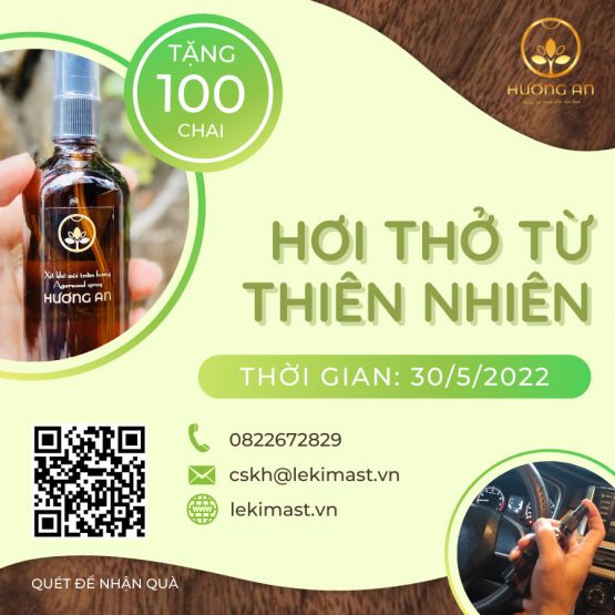 Hơi thở từ thiên nhiên – Tặng 100 chai xịt khử mùi trầm hương Hương An